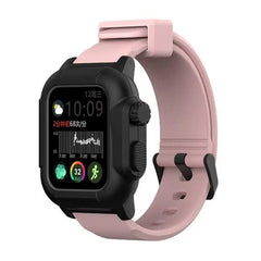 Silicone Waterproof Apple Watch Bands + Case - 16 color options 38mm - 45mm -