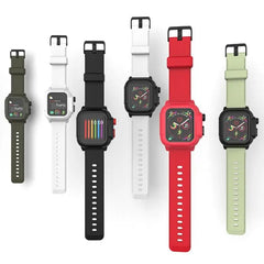 Silicone Waterproof Apple Watch Bands + Case - 16 color options 38mm - 45mm -