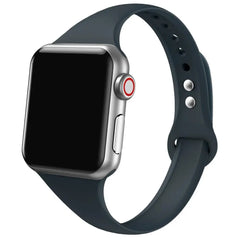 Slim Silicone Apple Watch Bands - 38 color options 38mm - 49mm -