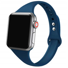 Slim Silicone Apple Watch Bands - 38 color options 38mm - 49mm -
