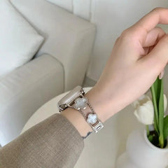 Stainless Steel Diamond Bracelet Apple Watch Band - 11 Color Options 38 - 49mm -