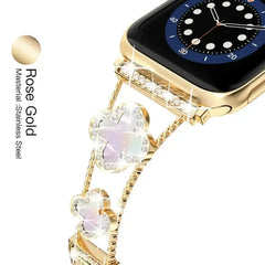 Stainless Steel Diamond Bracelet Apple Watch Band - 11 Color Options 38 - 49mm -