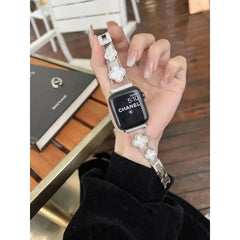 Stainless Steel Diamond Bracelet Apple Watch Band - 11 Color Options 38 - 49mm -