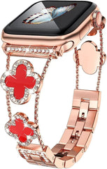 Stainless Steel Diamond Bracelet Apple Watch Band - 11 Color Options 38 - 49mm -