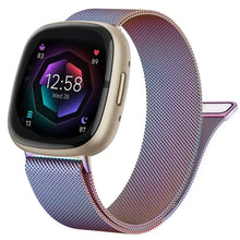 Load image into Gallery viewer, Stainless Steel Magnetic Metal Fitbit for Versa, Versa Lite, Versa 2, Versa 3, Versa 4, and Versa Sense - 7 color options Axios Bands