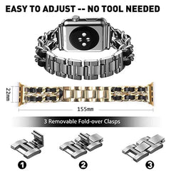 Stainless Steel Metal Apple Watch Bands - 13 color options 38mm - 49mm -