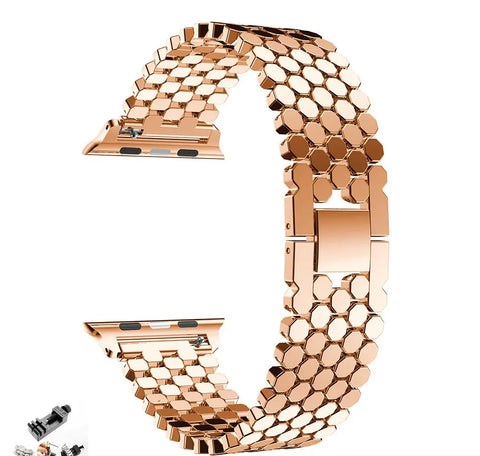 Stainless Steel Metal Apple Watch Bands - 7 color options 38mm - 49mm -