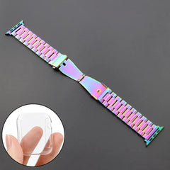 Stainless Steel Metal Apple Watch Bands + CASE - 15 color options 38mm - 45mm -