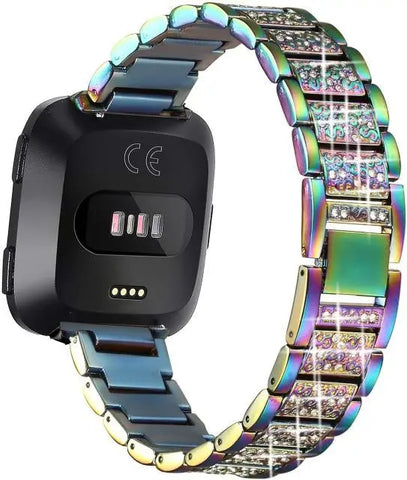 Stainless Steel Metal For Fitbit For Versa, Versa 2, Versa Lite - 5 color options -