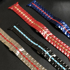 Titanium Steel Metal Apple Watch Bands - 14 color options 38mm - 49mm -