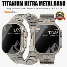 Load image into Gallery viewer, Titanium Steel Metal Apple Watch Bands - 4 color options 38mm - 49mm Axios Bands