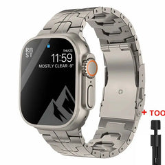 Titanium Steel Metal Apple Watch Bands - 4 color options 38mm - 49mm -