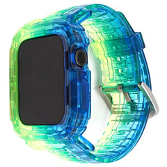 Transparent Silicone Case + Strap for Apple Watch Band - 26 Colors -