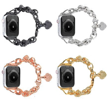 Load image into Gallery viewer, Women Charm Metal Link Strap for Apple Watch Band Axios Bands