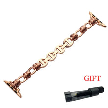 Load image into Gallery viewer, Women Charm Metal Link Strap for Apple Watch Band Axios Bands
