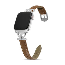 Load image into Gallery viewer, Women Slim Leather Wristband Strap for Apple Watch Band - 18 Colors Axios Bands