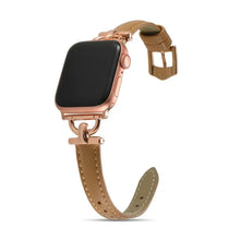 Load image into Gallery viewer, Women Slim Leather Wristband Strap for Apple Watch Band - 18 Colors Axios Bands