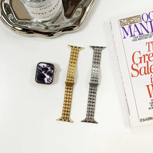 Load image into Gallery viewer, Women’s Gold Leather & Metal Bracelet For Apple Watch Band - 8 Colors Axios Bands