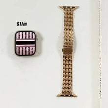 Load image into Gallery viewer, Women’s Gold Leather & Metal Bracelet For Apple Watch Band - 8 Colors Axios Bands