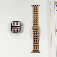Load image into Gallery viewer, Women’s Gold Leather & Metal Bracelet For Apple Watch Band - 8 Colors Axios Bands
