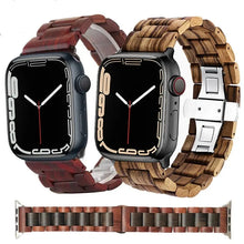 Load image into Gallery viewer, Wooden Apple Watch Bands - 10 color options 38mm - 49mm Axios Bands
