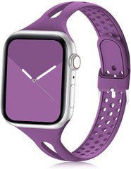 Breathable Silicone Apple Watch Bands - 27 color options 38mm - 49mm -
