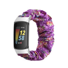 Load image into Gallery viewer, Chicwrist - Elastic Scrunchie Fitbit Band For Charge 5 - 80 Color Options