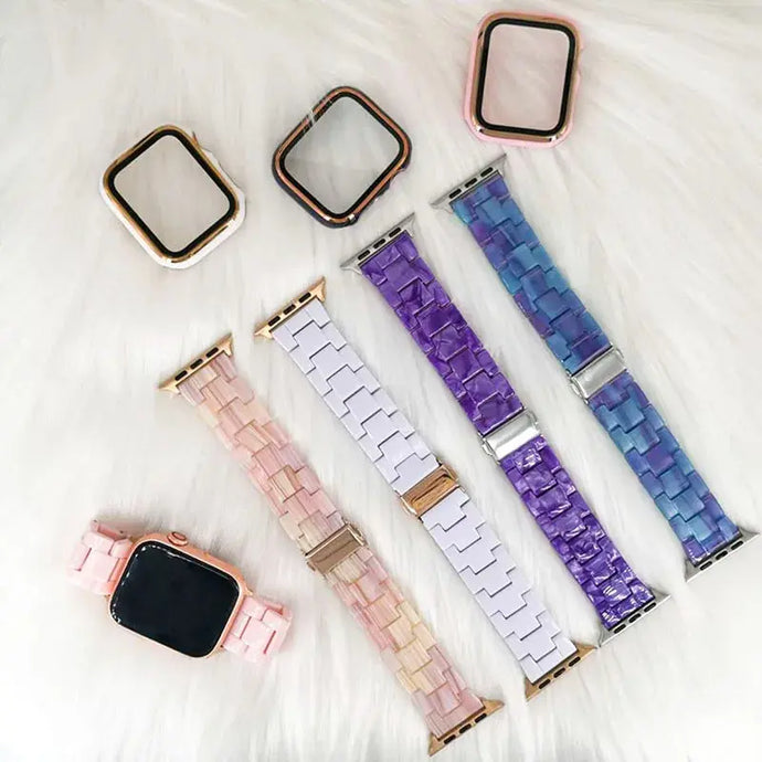 Aesthetic Resin Straps for Apple Watch Band - 9 Colors Axios Bands