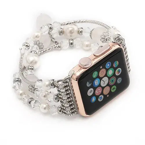 Beaded Apple Watch Band Bracelet - 4 color Options  38mm - 49mm Axios Bands