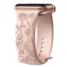 Load image into Gallery viewer, Boho Engraved Silicone Strap for Apple Watch Band 38mm to 49mm - 28 Colors Axios Bands
