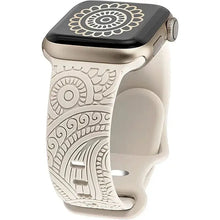 Load image into Gallery viewer, Boho Engraved Silicone Strap for Apple Watch Band 38mm to 49mm - 28 Colors Axios Bands

