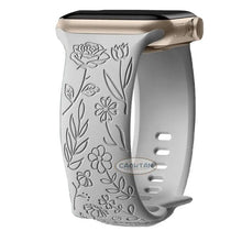 Load image into Gallery viewer, Boho Engraved Silicone Strap for Apple Watch Band 38mm to 49mm - 28 Colors Axios Bands
