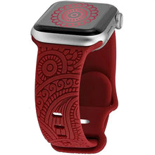 Load image into Gallery viewer, Boho Engraved Silicone Strap for Apple Watch Band 38mm to 49mm - 28 Colors Axios Bands
