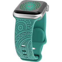 Load image into Gallery viewer, Boho Engraved Silicone Strap for Apple Watch Band 38mm to 49mm - 28 Colors Axios Bands

