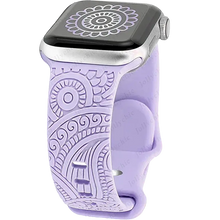 Load image into Gallery viewer, Boho Engraved Silicone Strap for Apple Watch Band 38mm to 49mm - 28 Colors Axios Bands
