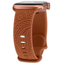 Load image into Gallery viewer, Boho Engraved Silicone Strap for Apple Watch Band 38mm to 49mm - 28 Colors Axios Bands
