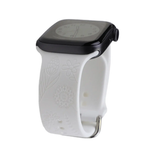 Boho Engraved Silicone Strap for Apple Watch Band 38mm to 49mm - 28 Colors Axios Bands