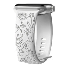 Load image into Gallery viewer, Boho Engraved Silicone Strap for Apple Watch Band 38mm to 49mm - 28 Colors Axios Bands
