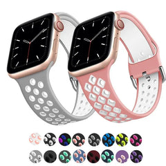 Breathable Silicone Apple Watch Bands - 19 color options 38mm - 49mm - 