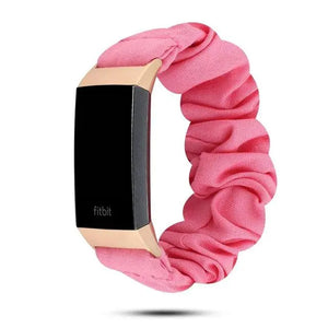 Elastic Scrunchie Fitbit Band For Charge 3 & 4 - eight color options Axios Bands