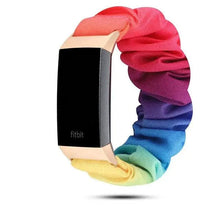 Load image into Gallery viewer, Elastic Scrunchie Fitbit Band For Charge 3 &amp; 4 - eight color options Axios Bands
