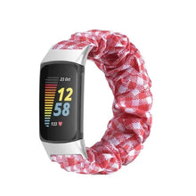 Load image into Gallery viewer, Elastic Scrunchie Fitbit Band For Charge 5 - 80 color options Axios Bands
