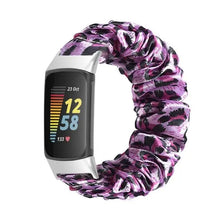 Load image into Gallery viewer, Elastic Scrunchie Fitbit Band For Charge 5 - 80 color options Axios Bands
