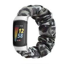 Load image into Gallery viewer, Elastic Scrunchie Fitbit Band For Charge 5 - 80 color options Axios Bands
