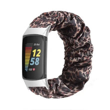 Load image into Gallery viewer, Elastic Scrunchie Fitbit Band For Charge 5 - 80 color options Axios Bands
