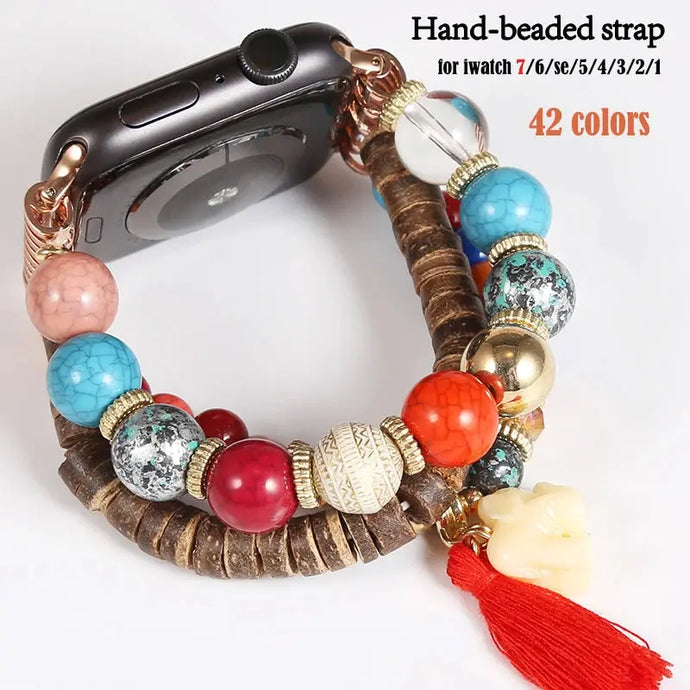 Fashion Beads Jewelry Bracelet Strap for Apple Watch Band - 36 Colors Axios Bands