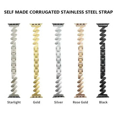 Fashionable Steel Chain Strap for Apple Watch Band - 5 Colors - 