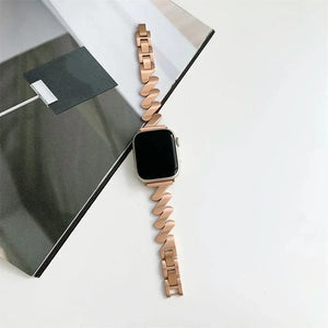 Fashionable Steel Chain Strap for Apple Watch Band - 5 Colors Axios Bands