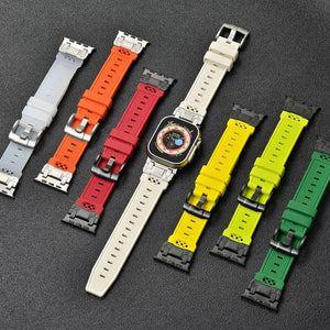Flexi Silicone Sport Strap with Metal Connector for Apple Watch Band 42mm to 49mm - 16 Colors Axios Bands
