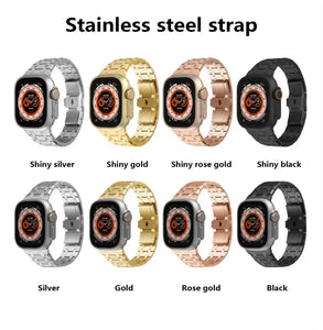 Frosted Stainless Steel Strap for Apple Watch Band 42mm to 49mm - 8 Colors Axios Bands